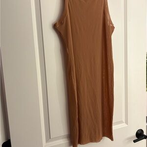 SKIMS Sienna Sleeveless Mock Neck Sheath Midi Dress